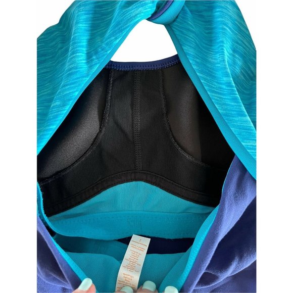 Lucy Activewear Twist Back Tank Built In Bra Purple Blue Small‎ - Picture 5 of 8